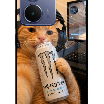 Gamer Cat Energy Realme P3 Ultra 5G Glass Case