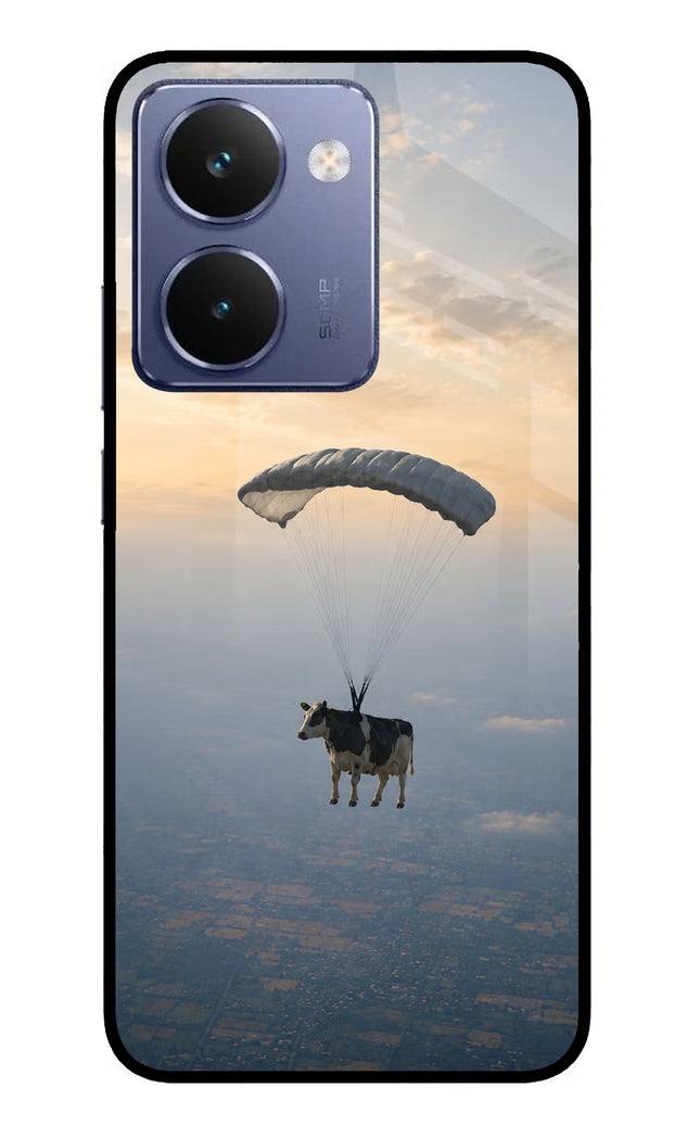 Skydiving Cow Realme P3 Ultra 5G Glass Case
