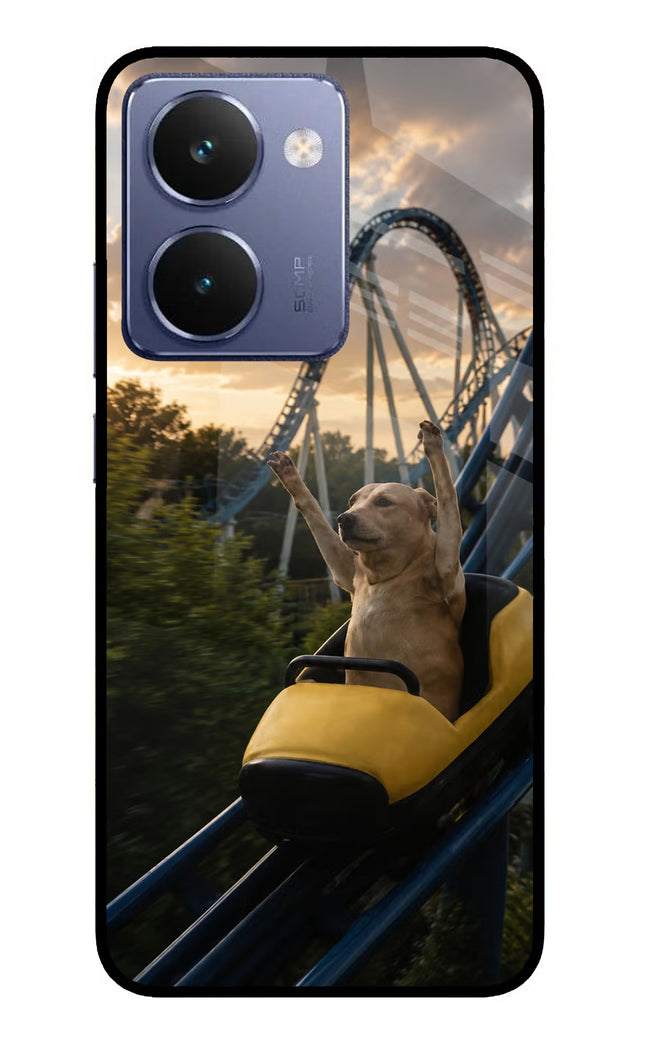 Rollercoaster Dog Realme P3 Ultra 5G Glass Case Back Cover by Casekaro
