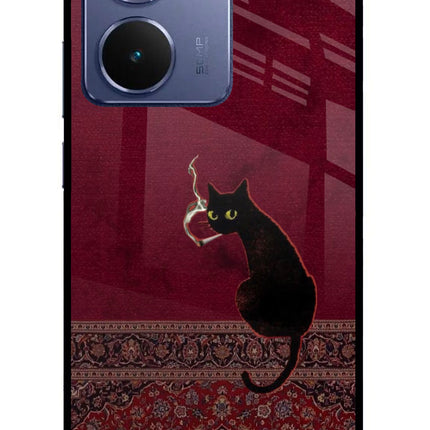 Midnight Cat Realme P3 Ultra 5G Glass Case