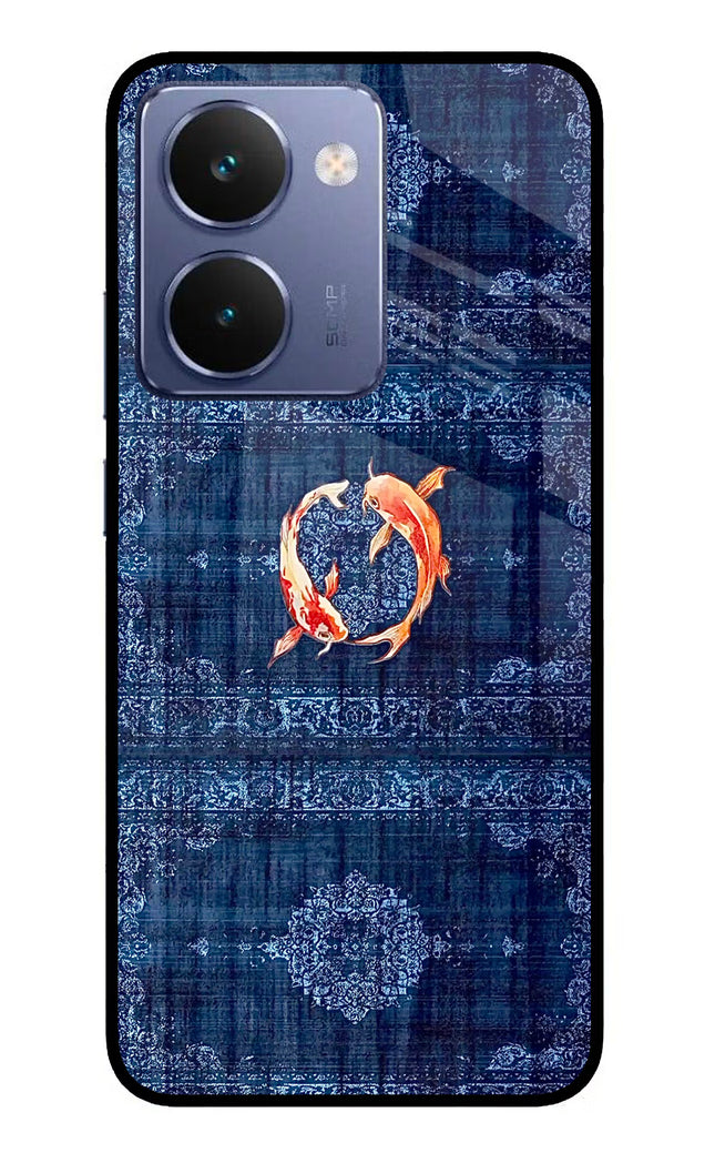 Koi Blue Realme P3 Ultra 5G Glass Case Back Cover by Casekaro