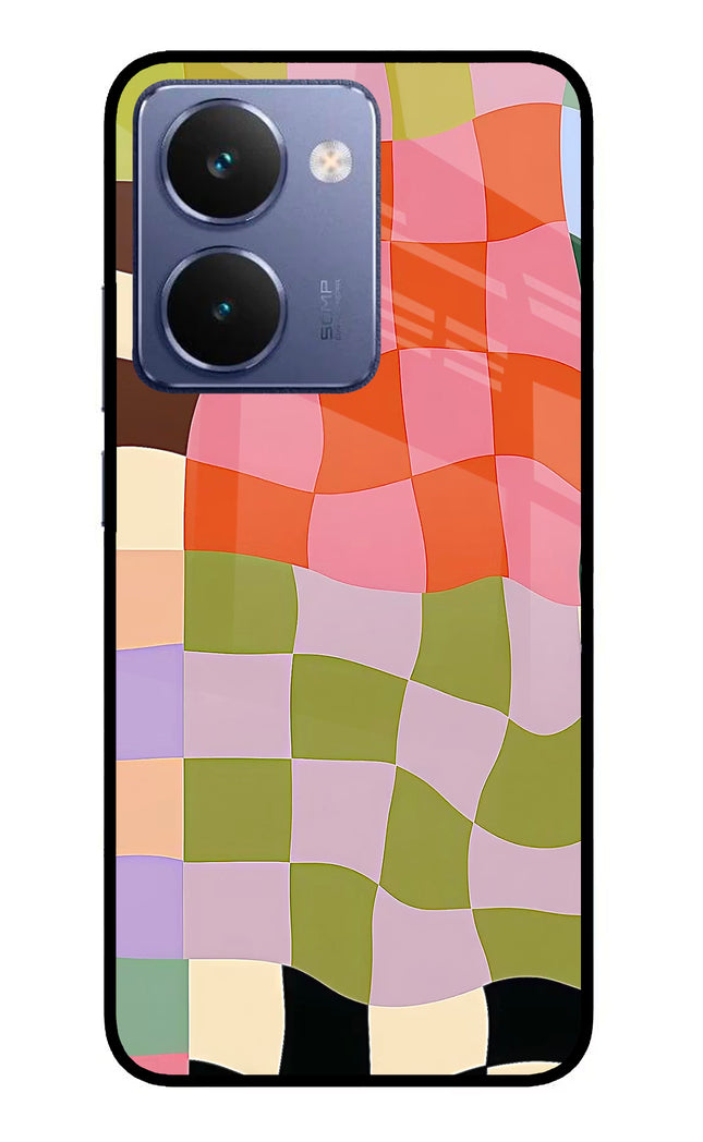 Wavy Grid Realme P3 Ultra 5G Glass Case Back Cover by Casekaro