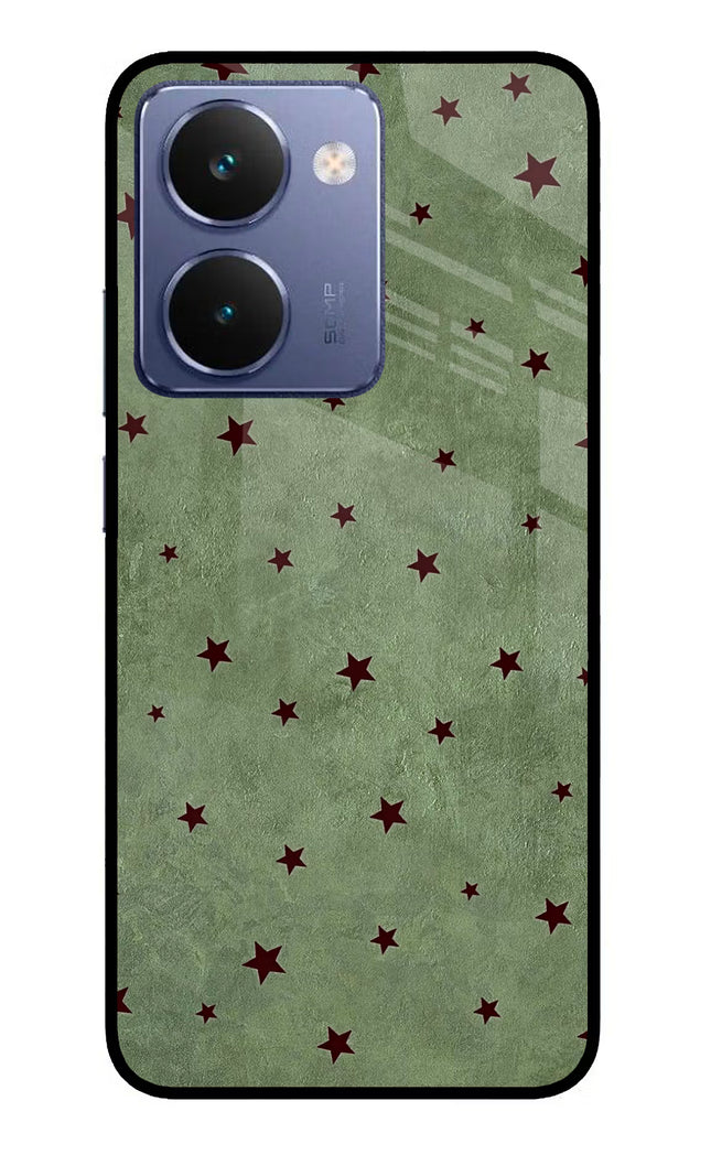 Green Stars Realme P3 Ultra 5G Glass Case Back Cover by Casekaro