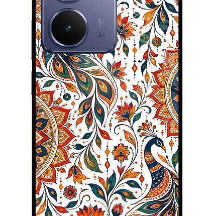 White Mayura Realme P3 Ultra 5G Glass Case