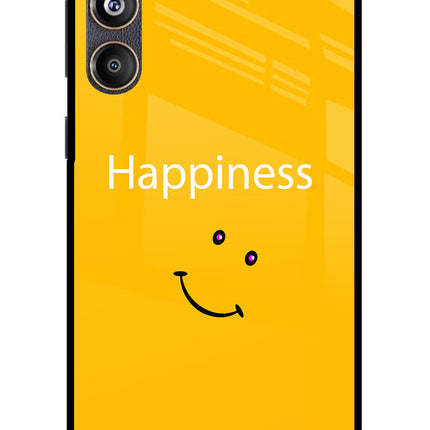 Happiness With Smiley Samsung F55 5G Glass Case