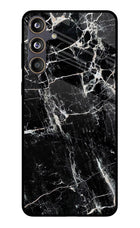 Black Marble Texture Samsung F55 5G Glass Case