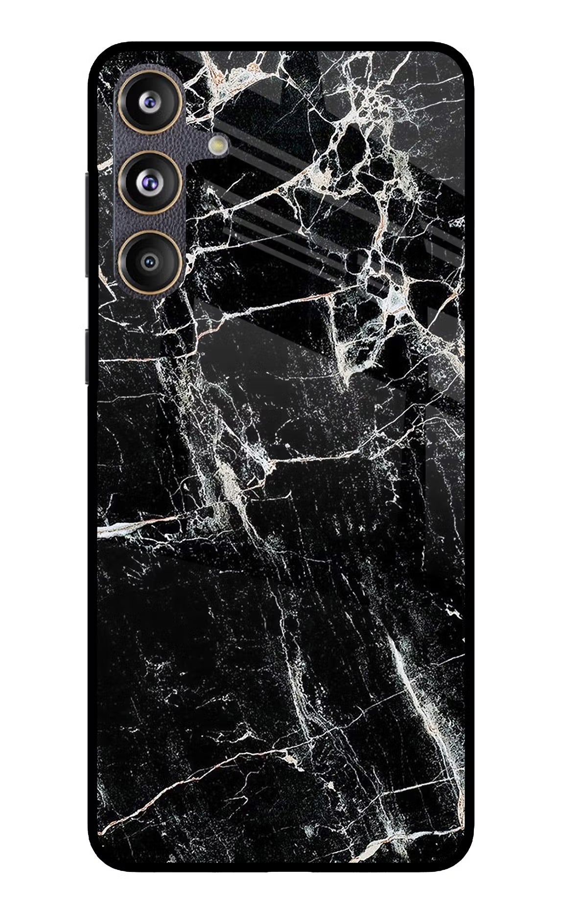 Black Marble Texture Samsung F55 5G Glass Case