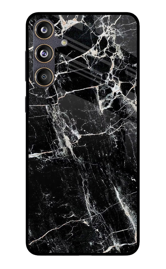 Black Marble Texture Samsung F55 5G Glass Case