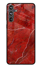 Red Marble Design Samsung F55 5G Glass Case