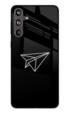 Paper Plane White Samsung F55 5G Glass Case