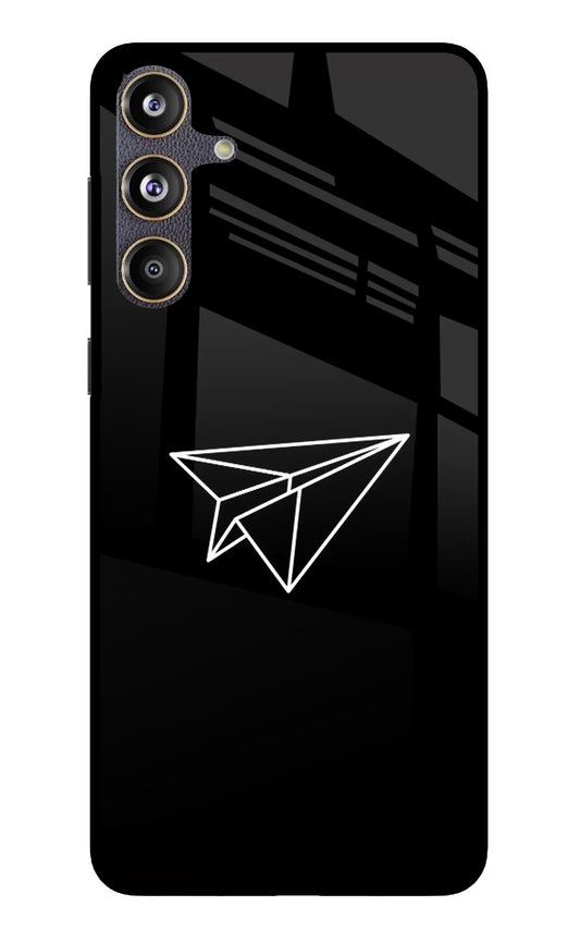 Paper Plane White Samsung F55 5G Glass Case