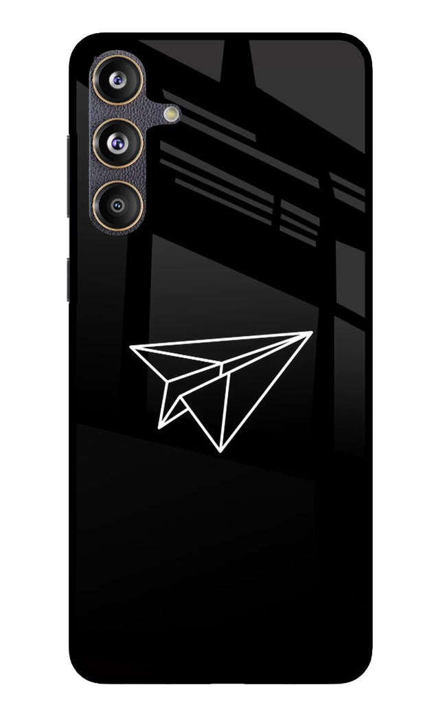 Paper Plane White Samsung F55 5G Glass Case