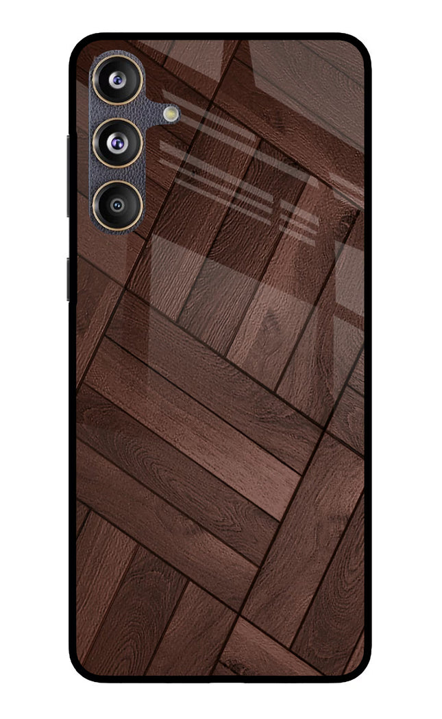 Wooden Texture Design Samsung F55 5G Glass Case