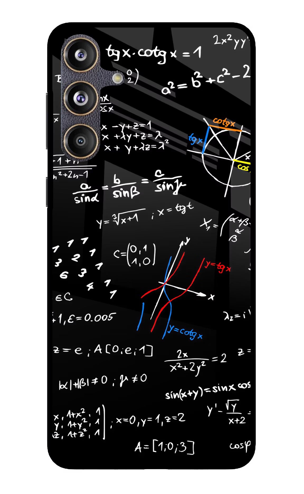 Mathematics Formula Samsung F55 5G Glass Case Back Cover by Casekaro