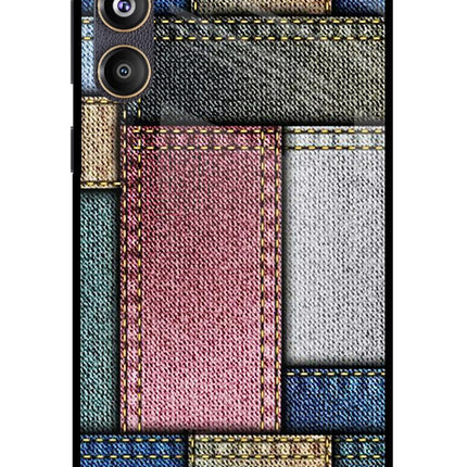 Multicolor Jeans Samsung F55 5G Glass Case