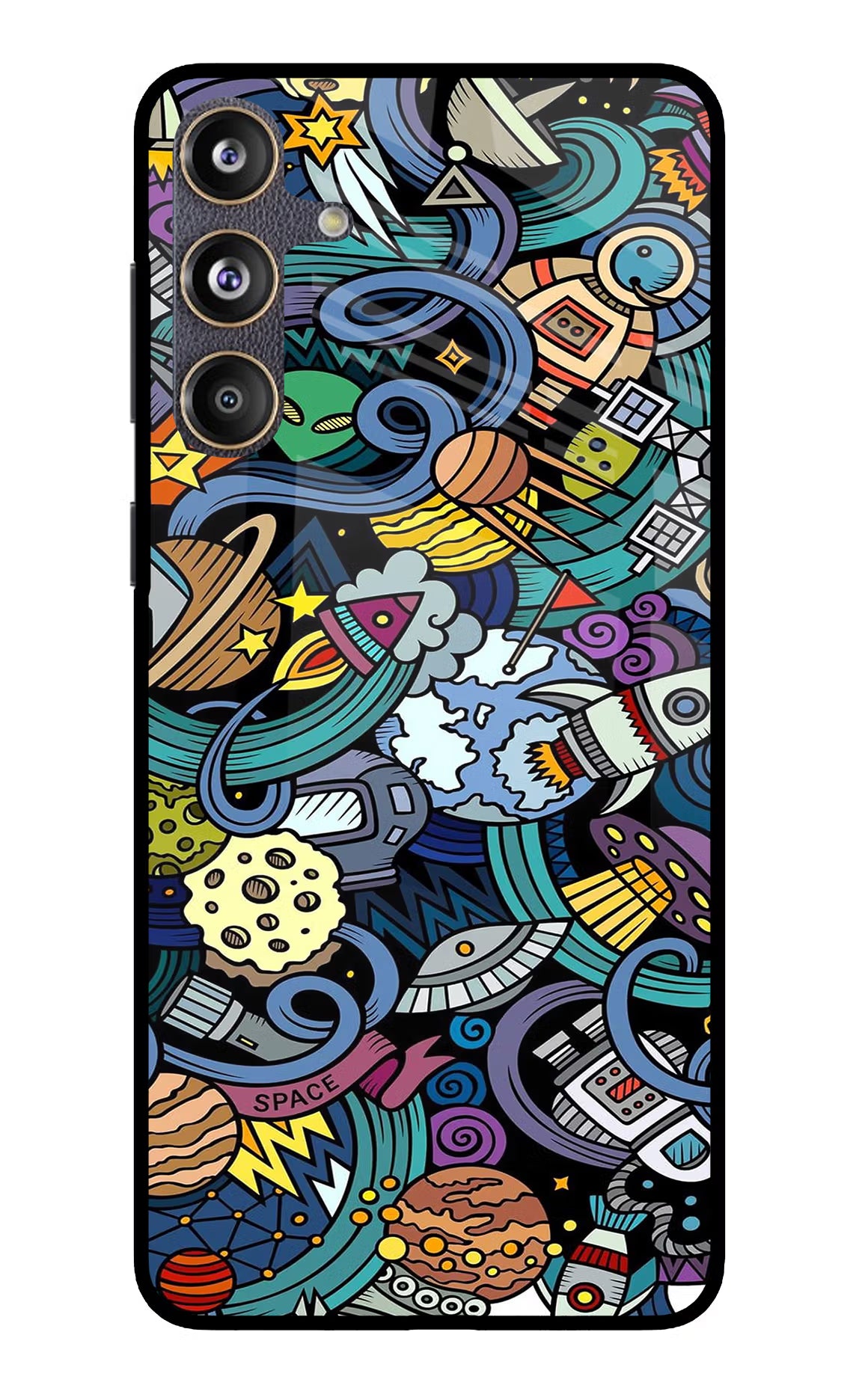 Space Abstract Samsung F55 5G Glass Case