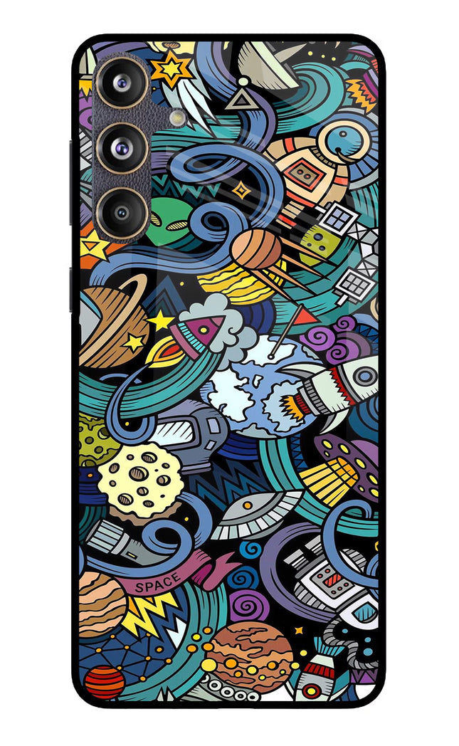 Space Abstract Samsung F55 5G Glass Case