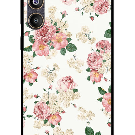 Flowers Samsung F55 5G Glass Case