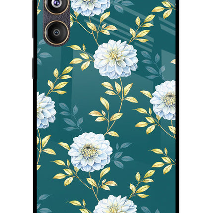 Flowers Samsung F55 5G Glass Case