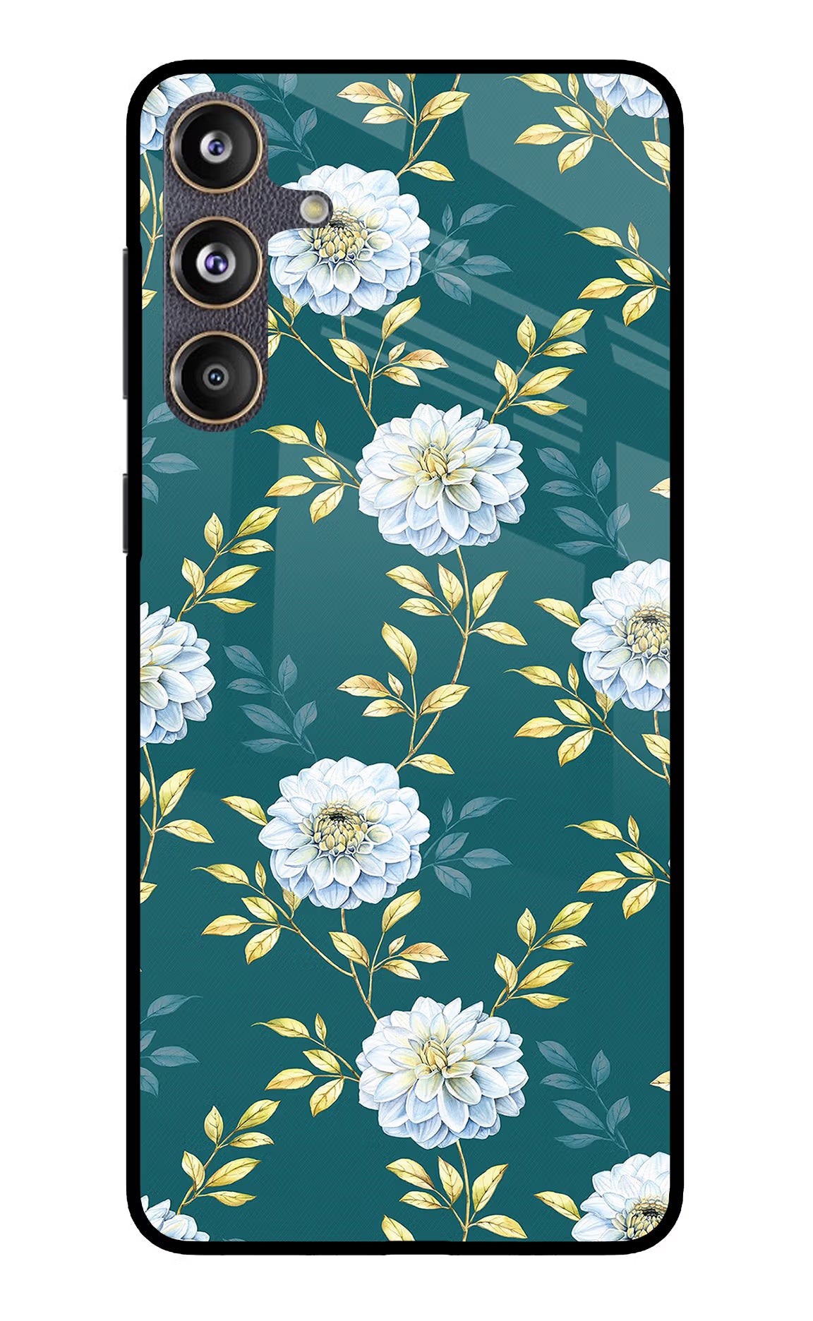 Flowers Samsung F55 5G Glass Case