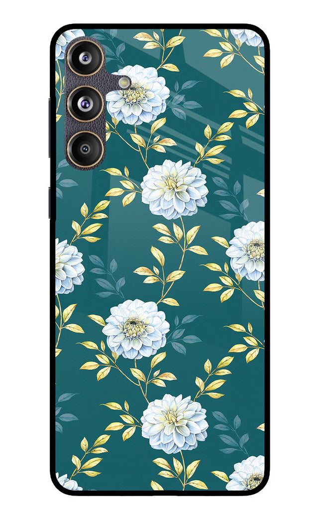 Flowers Samsung F55 5G Glass Case