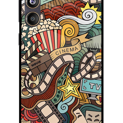 Cinema Abstract Samsung F55 5G Glass Case