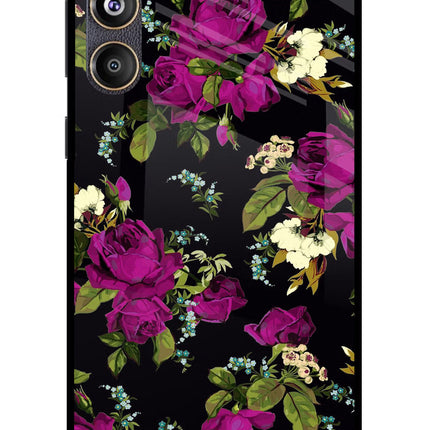Flowers Samsung F55 5G Glass Case