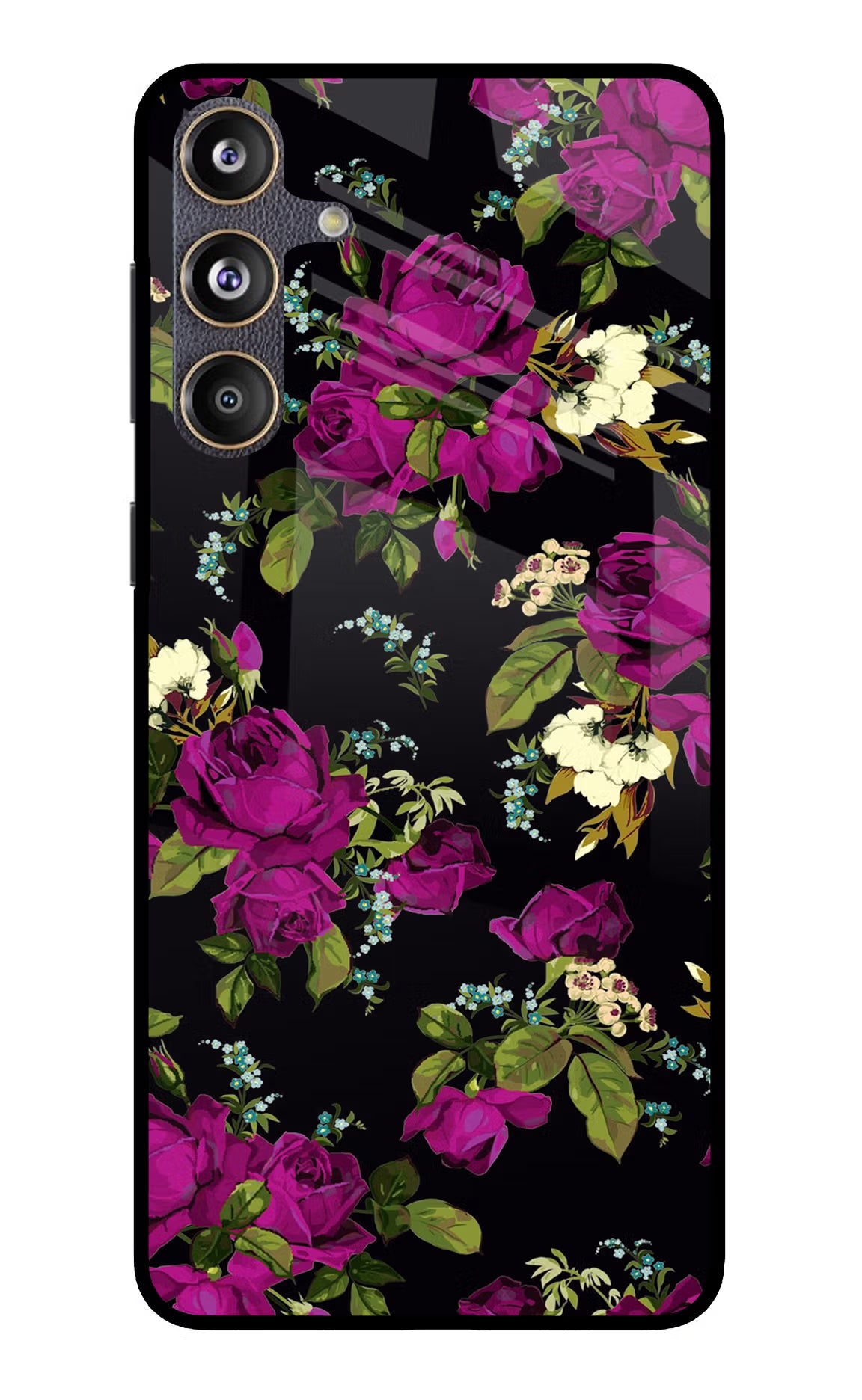Flowers Samsung F55 5G Glass Case