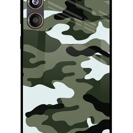 Camouflage Samsung F55 5G Glass Case