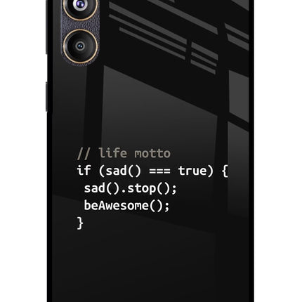 Life Motto Code Samsung F55 5G Glass Case