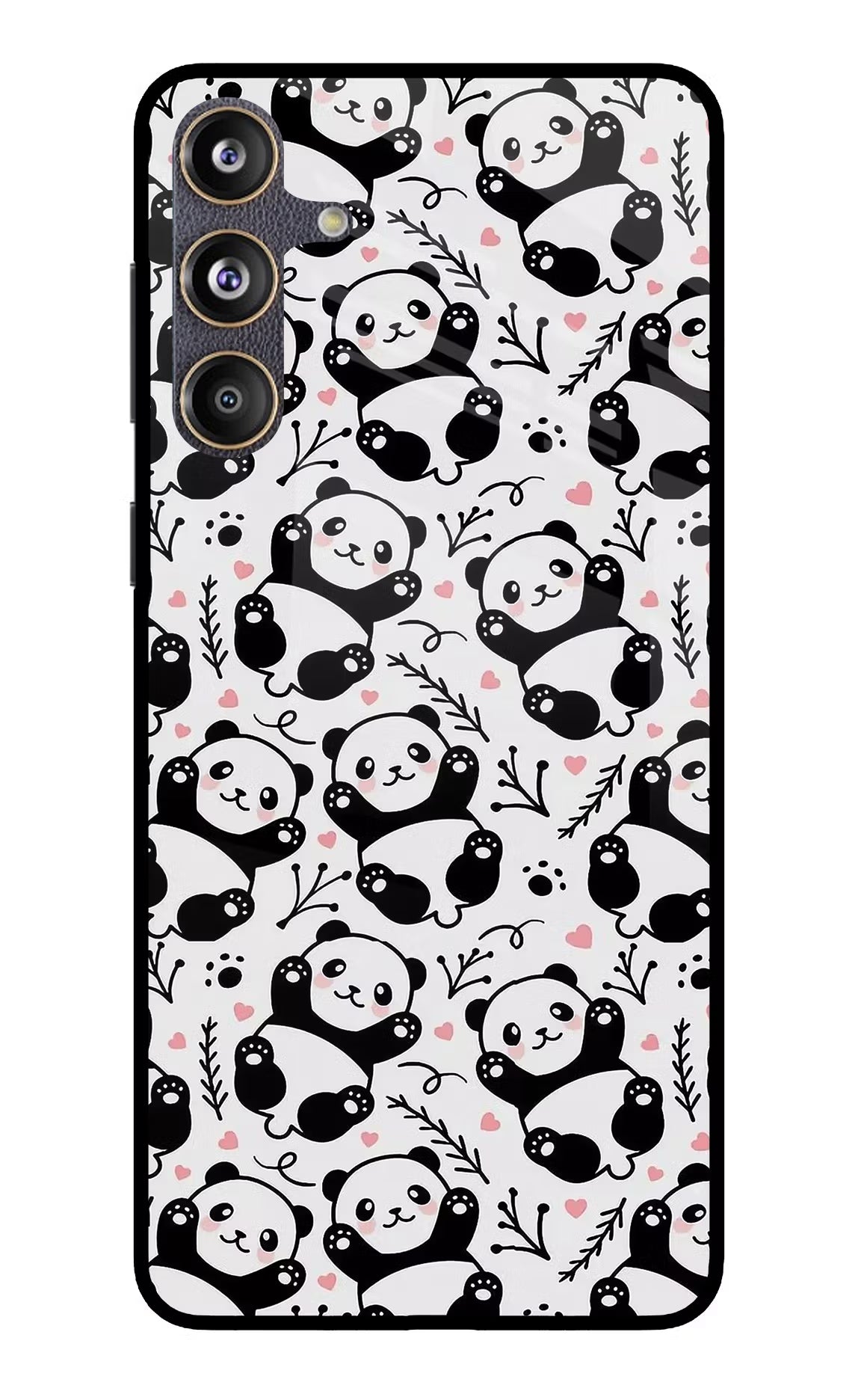 Cute Panda Samsung F55 5G Glass Case