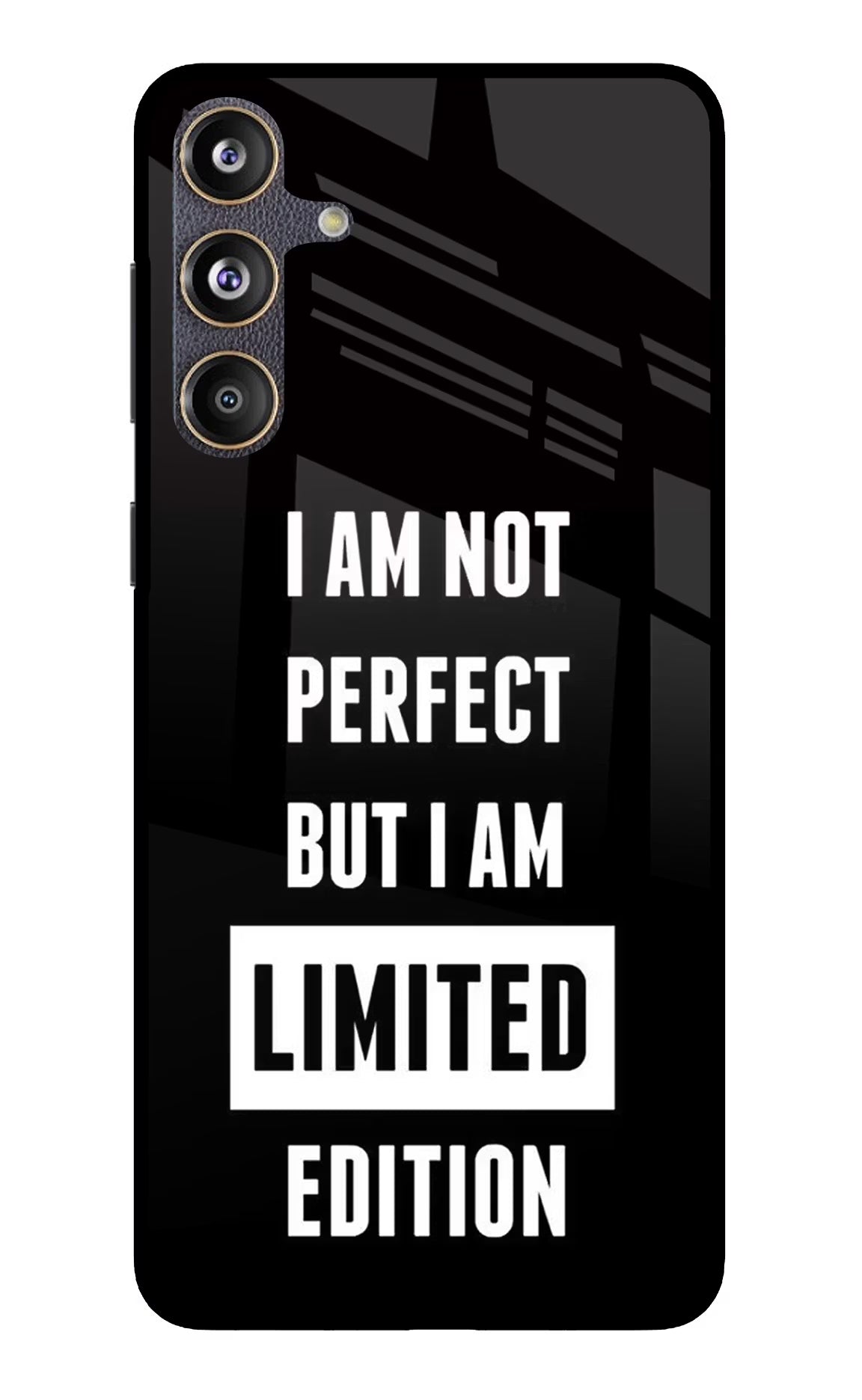I Am Not Perfect But I Am Limited Edition Samsung F55 5G Glass Case Back Cover by Casekaro