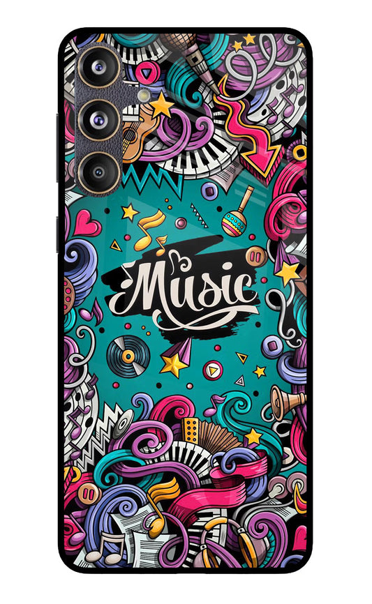 Music Graffiti Samsung F55 5G Glass Case