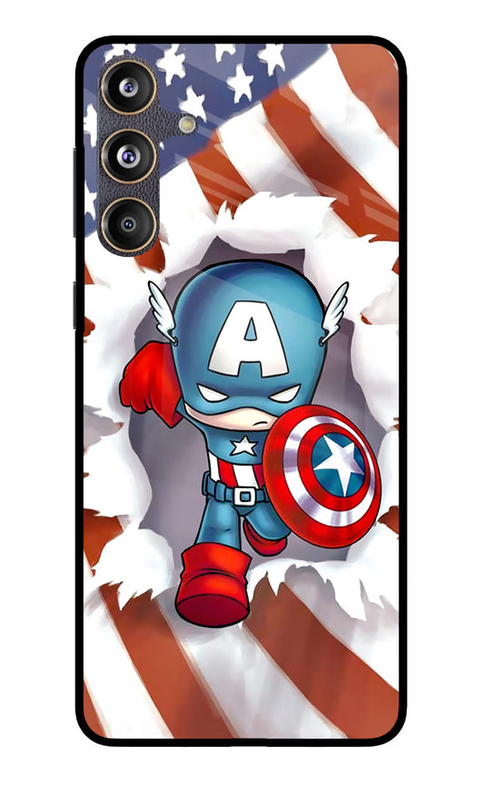 Captain America Samsung F55 5G Glass Case