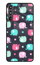 Elephants Samsung F55 5G Glass Case