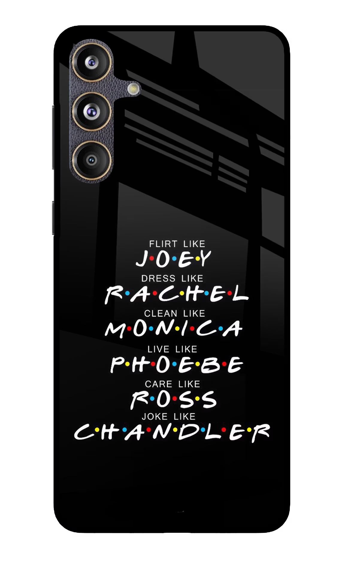 FRIENDS Character Samsung F55 5G Glass Case Back Cover by Casekaro