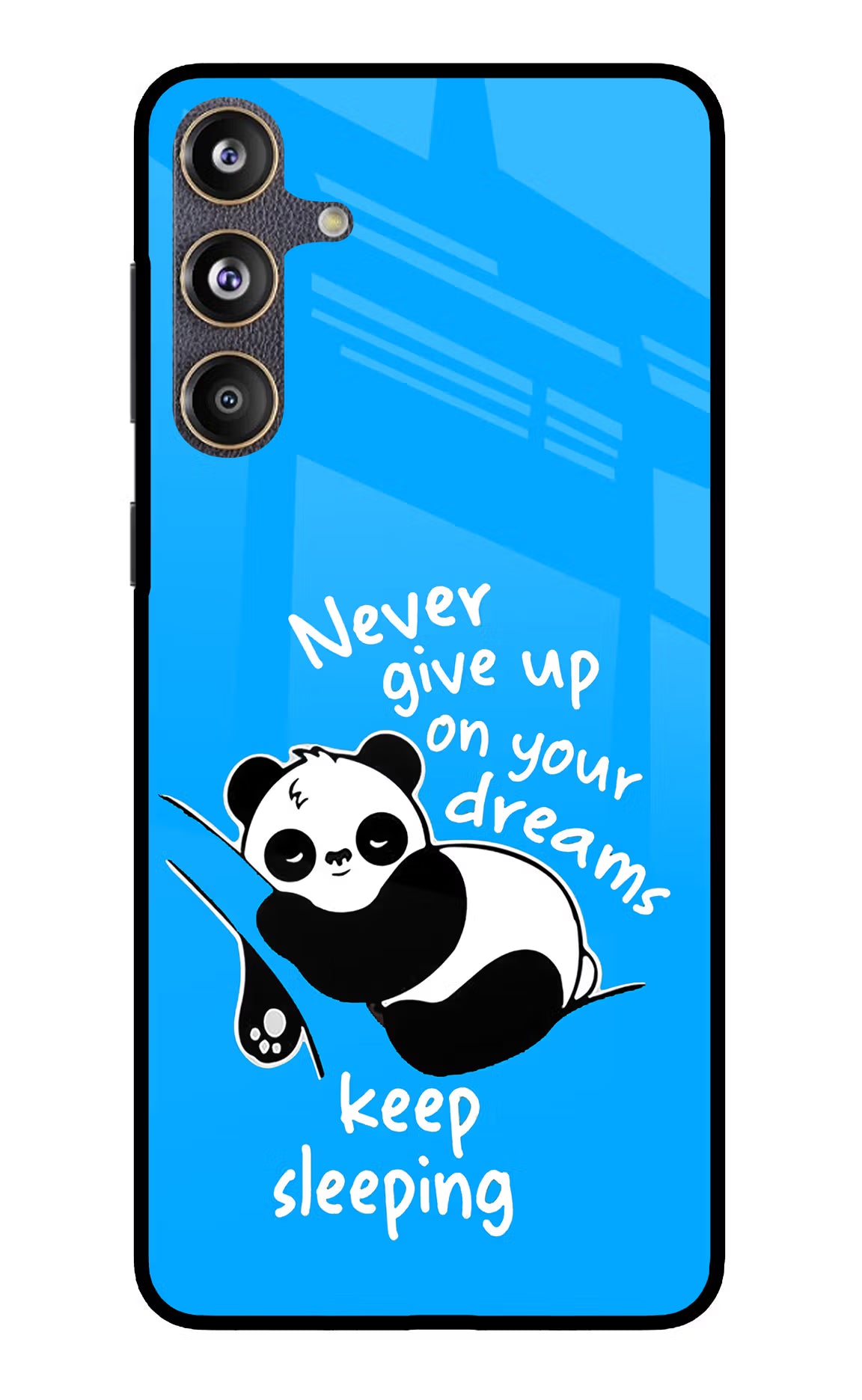 Keep Sleeping Samsung F55 5G Glass Case Back Cover by Casekaro