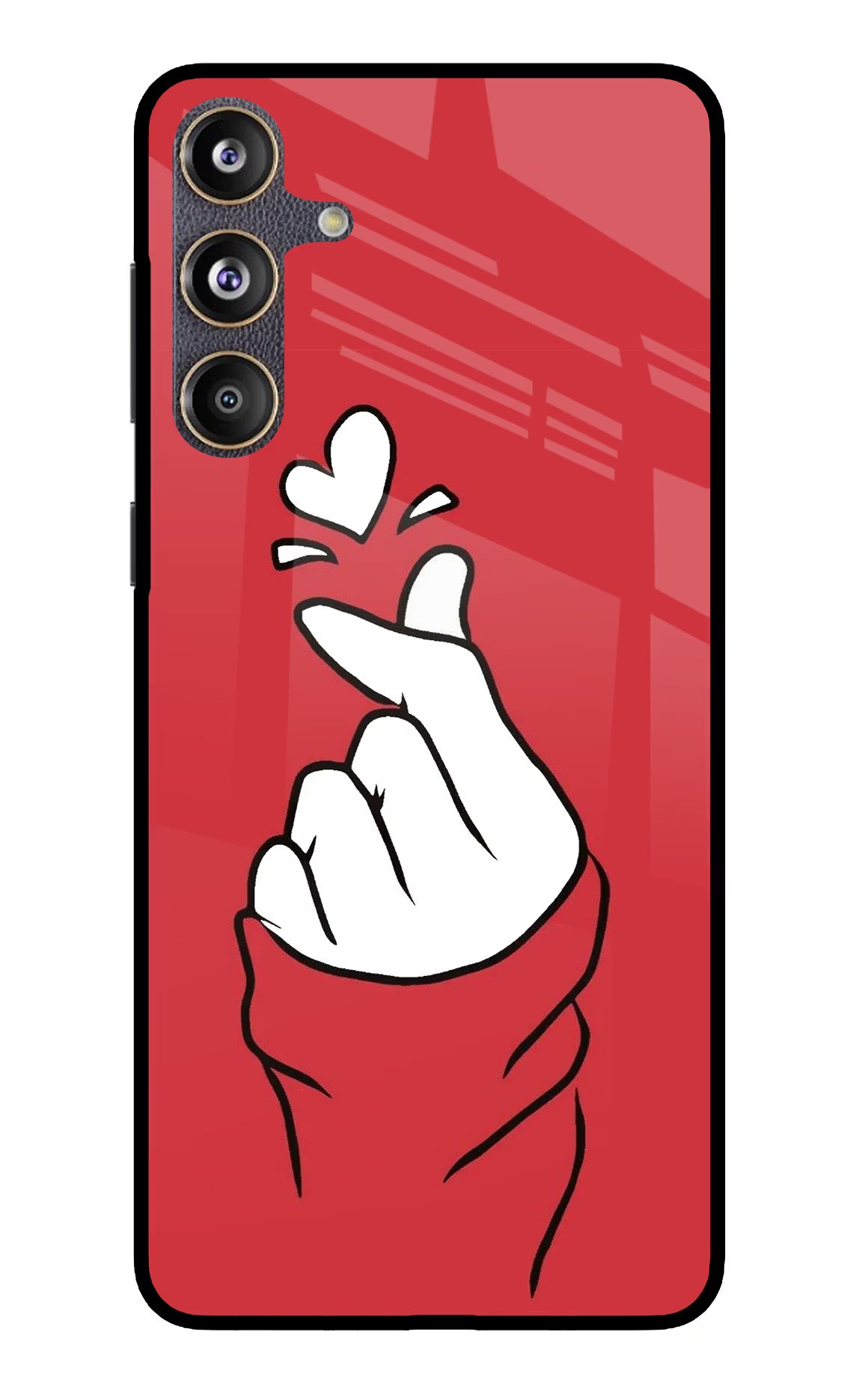 Korean Love Sign Samsung F55 5G Glass Case