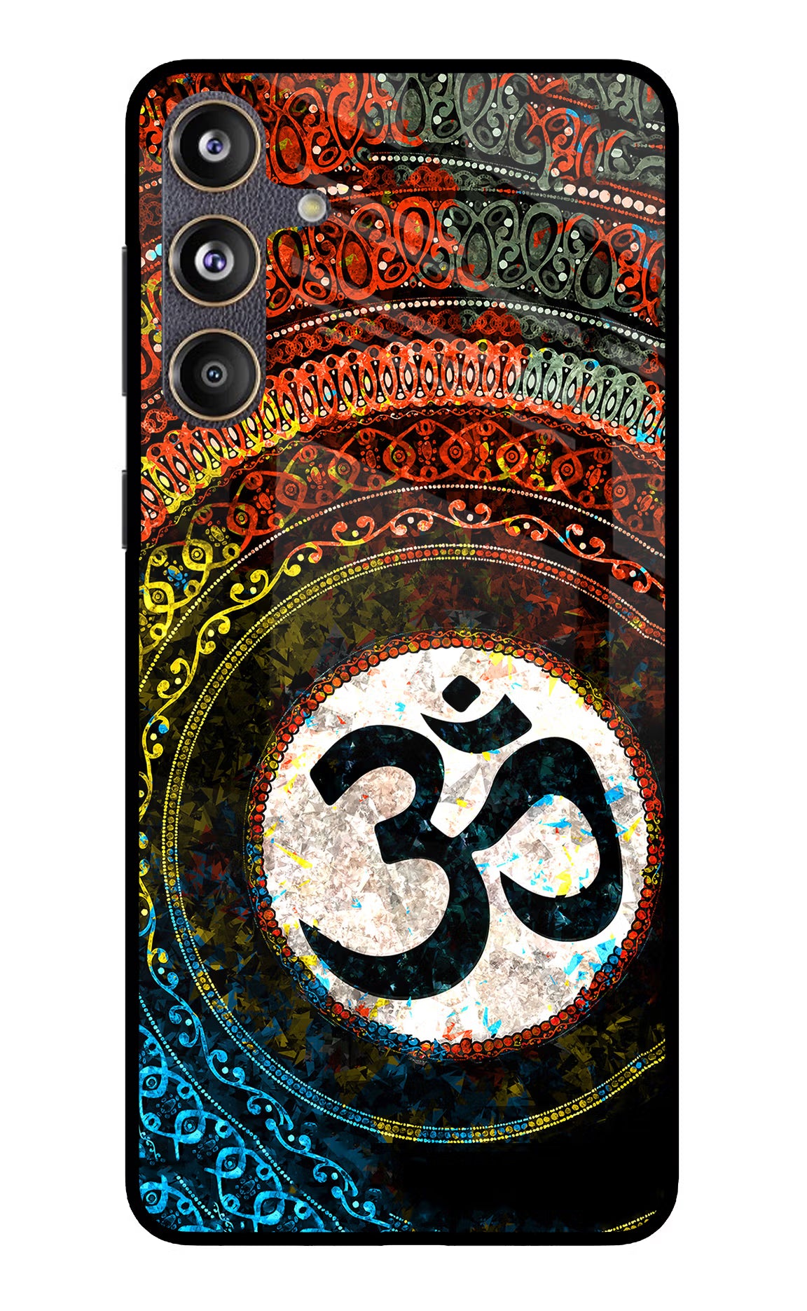 Om Cultural Samsung F55 5G Glass Case Back Cover by Casekaro