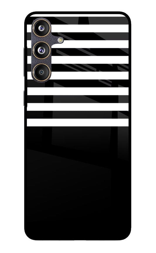 Black and White Print Samsung F55 5G Glass Case