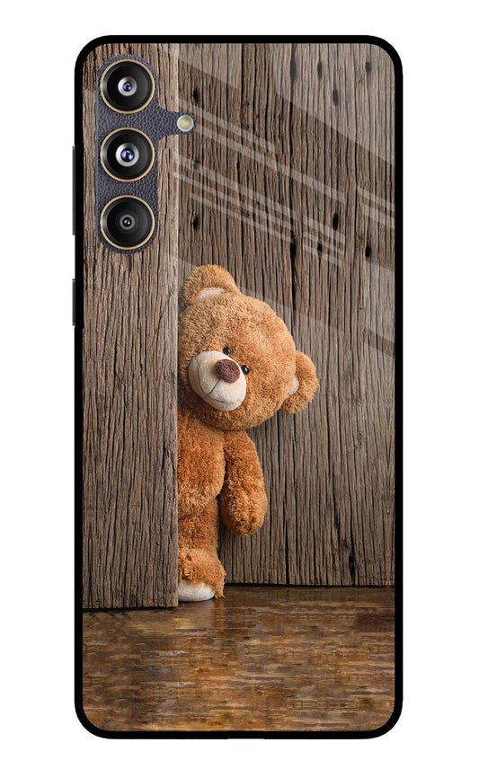 Teddy Wooden Samsung F55 5G Glass Case