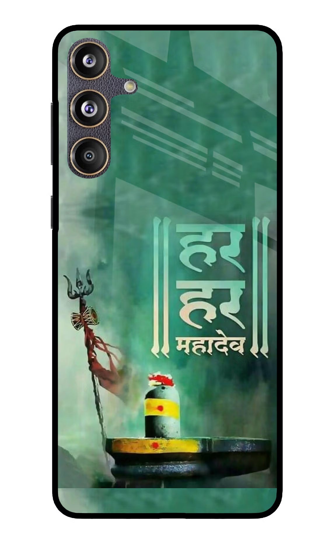 Har Har Mahadev Shivling Samsung F55 5G Glass Case