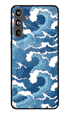 Blue Waves Samsung F55 5G Glass Case