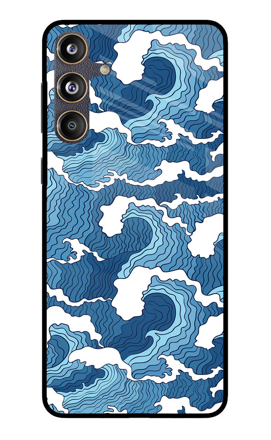 Blue Waves Samsung F55 5G Glass Case