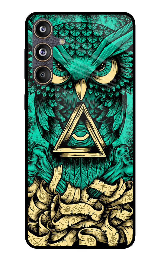 Green Owl Samsung F55 5G Glass Case