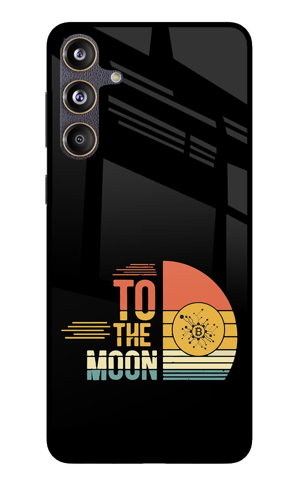 To the Moon Samsung F55 5G Glass Case Back Cover by Casekaro