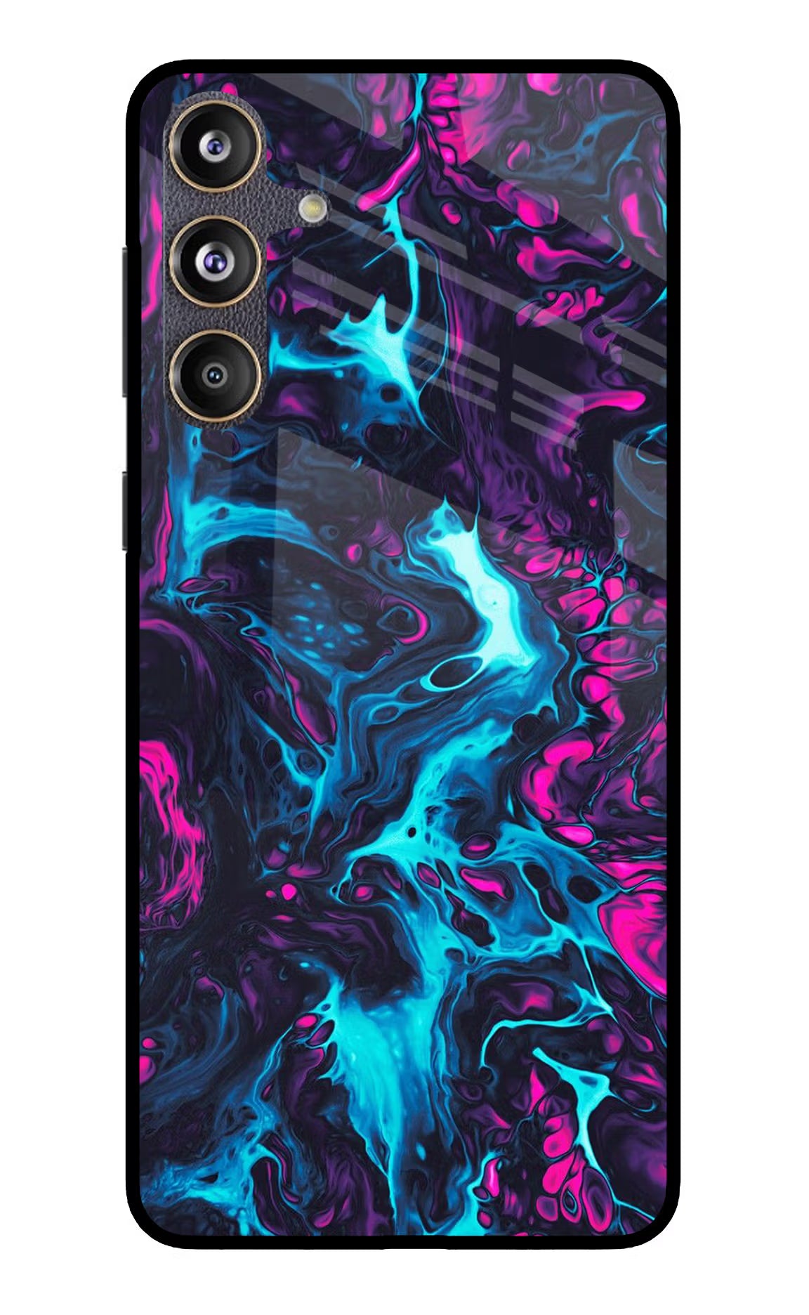 Abstract Samsung F55 5G Glass Case Back Cover by Casekaro