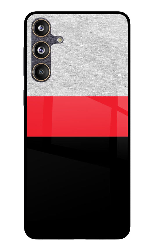 Tri Color Pattern Samsung F55 5G Glass Case