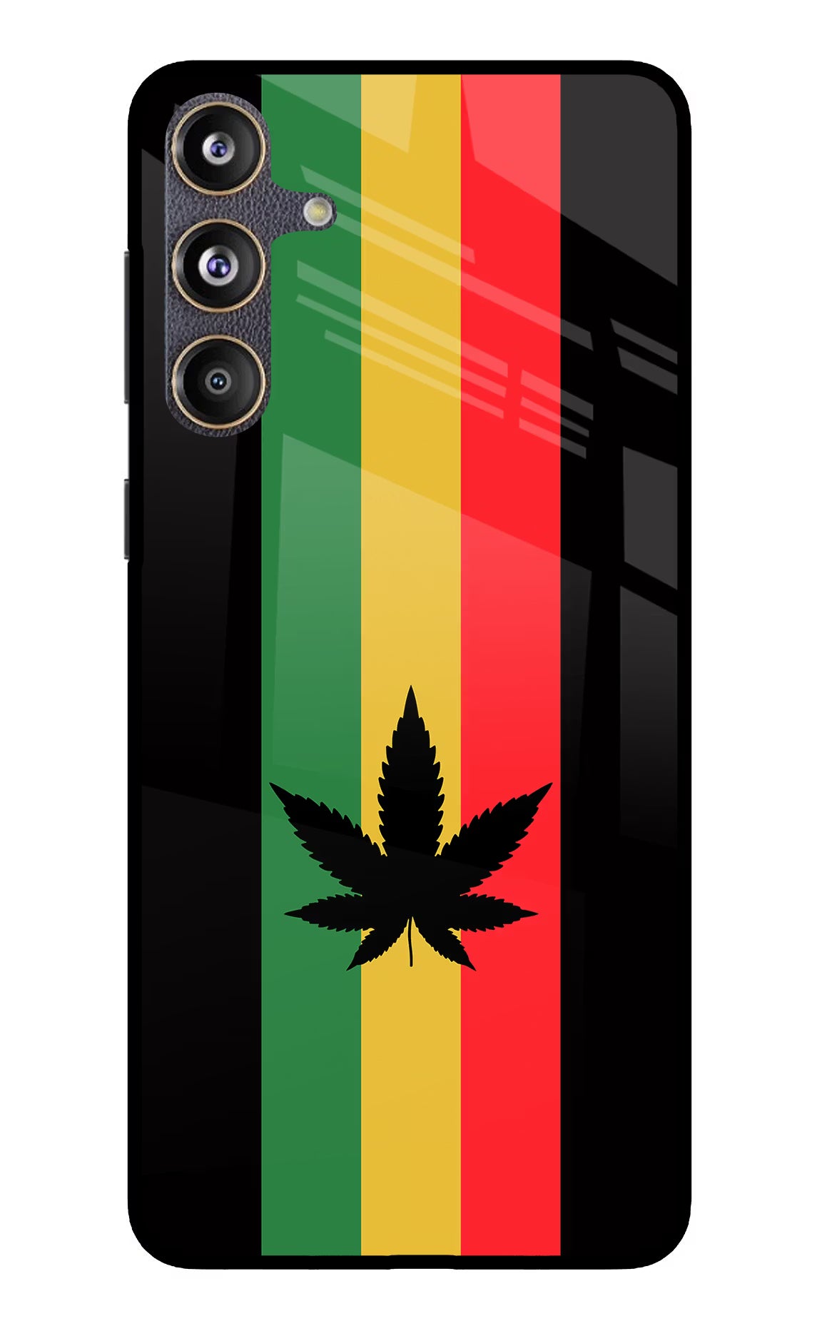 Weed Flag Samsung F55 5G Glass Case Back Cover by Casekaro