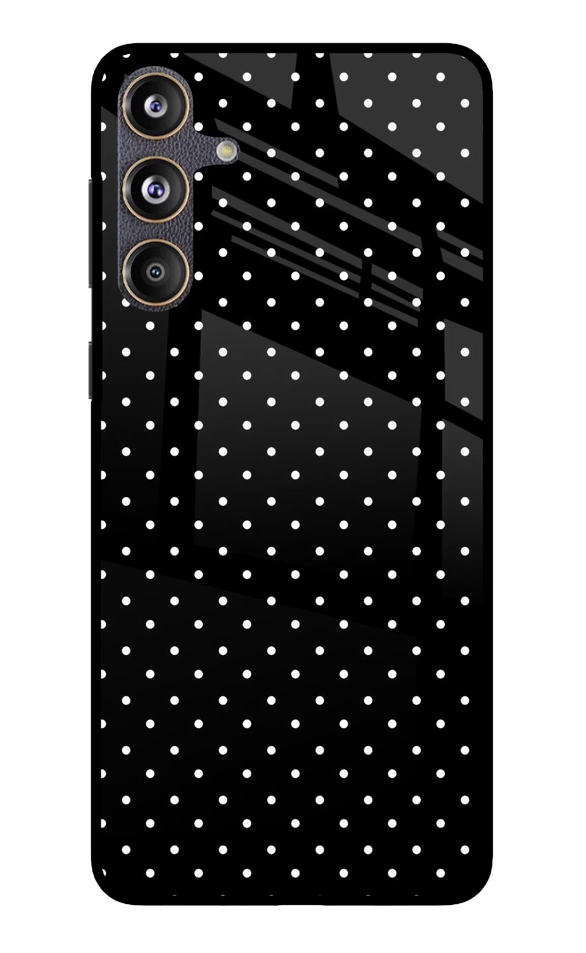 White Dots Samsung F55 5G Glass Case